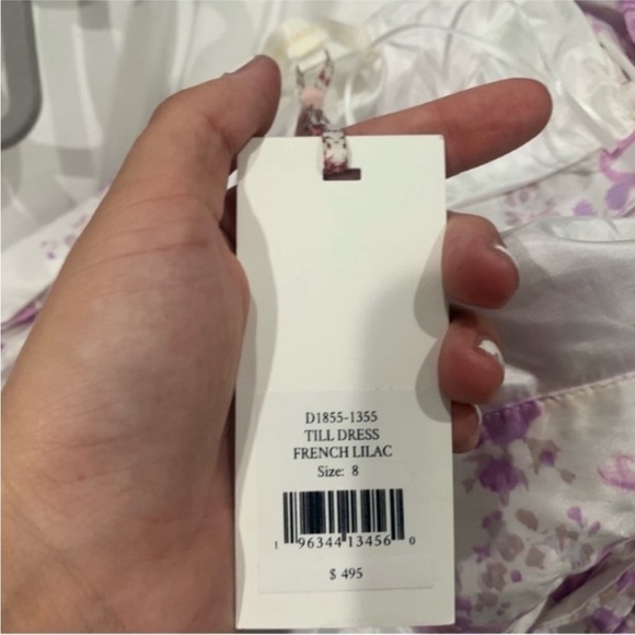 NWT LoveShackFancy Dress Till Mini Open Back Bow in French Lilac Purple Floral - Picture 5 of 7